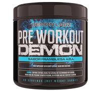 Pre Workout Demon - Pre Entreno con Creatina (Frambuesa Azul, 360g) | Preentreno en polvo con 160mg de cafeína por dosis, creatina, beta-alanina, citrulina, glutamina y taurina - vegano