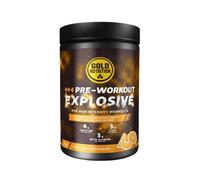 GoldNutrition, Pre-Workout Explosive, Bebída Energética en Polvo con Creatina, AAKG, Beta Alanina, Cafeína y Taurina, Ideal para Entrenamientos Cortos e Intensos, Sabor Naranja, 1 kg