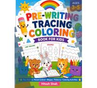 Pre-Writing Tracing Coloring Book for Kids Ages 3-5: A Fun Preschool Workbook with Tracing Practice, Pencil Control Exercises, Shape Activities, and Coloring Pages