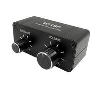 Preamplificador controlador de volumen portátil RCA de 3,5 mm W-10P estéreo de doble canal de audio estéreo Mini Balance Music Home Sound