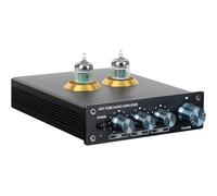 Preamplificador de audio HiFi con válvulas, preamplificador estéreo de 2 canales con válvulas, con válvulas, 3 ajustes de ecualización regulables, para altavoces de estantería, MP3, TV, reproductor de