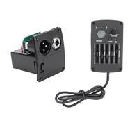Preamplificador de ecualizador de guitarra acústica de 5 bandas, sistema de ecualizador piezoeléctrico SE-5N con sintonizador LCD integrado y control de volumen, doble XLR y salida de 1/4 pulgadas
