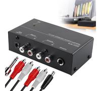 Preamplificador De Fonógrafo, Preamplificador Phono, Preamplificador de Phono Ruido para Tocadiscos, Entrada y Salida RCA, con Alimentación de 12 V CC
