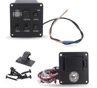 Preamplificador de guitarra acústica de 2 bandas con sintonizador LCD integrado, ecualizador integrado de perfil bajo con control de fase y volumen, kit de repuesto sin soldadura para guitarra folk