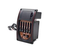 Preamplificador De Guitarra Acústica De 5 Bandas, Ecualizador EQ De 5 Bandas, Sintonizador De Pastilla, Pastilla Piezoeléctrica Para Guitarra Folclórica Clásica (Color : Without endpin cover)