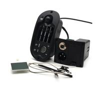 Preamplificador De Guitarra Acústica EQ De 4 Bandas Con Sintonizador De Procedimiento Digital Redondo Pastilla De Guitarra Ecualizador De 98x44,5mm