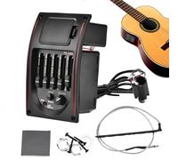 Preamplificador de guitarra acústica, herramienta de control de volumen portátil y precisa con 5 bandas - sistema de afinador para guitarra acústica - para profesionales apasionados principiantes