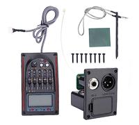 Preamplificador de guitarra acústica LCD de 5 bandas, pastilla piezoeléctrica con sintonizador de ecualizador EQ pastilla de guitarra acústica para amantes de la música