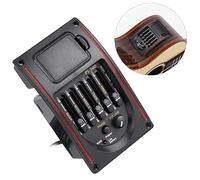 Preamplificador de guitarra acústica SustVita con sintonizador de pantalla LCD, ecualizador EQ de 5 bandas e interruptor de fase, metodo de pastilla piezoeléctrica para modelado