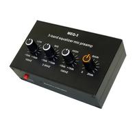 Preamplificador de micrófono de sonido profesional con ecualizadores de 3 bandas, preamplificador de micrófono de 20 dBGains que aumenta el uso de batería larga