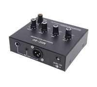 Preamplificador de Micrófono, Preamplificador de Micrófonos de Alta Ganancia de 48V, XLR, 6.35 Mm y 3,5 Mm de Toma de Micrófonos, 3 Entrada y Salida 3, Gane de 10 a 60dB para Micrófonos Dinámicos y