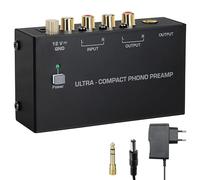 Preamplificador Phono, preamplificador de tocadiscos Phono, preamplificador Phono PP400, amplificador de tocadiscos M/M, entrada RCA y salida RCA de 3,5 mm, preamplificador de fonógrafo estéreo de