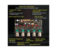 Preamplificador ZK-PRO2 con Placa de Tonos, Subwoofer de 2.1 Canales con Decodificación QCC3034+ES9023