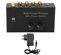 Preamplificadores Phono Preamp Mini Preamplificador de Fonógrafo Estéreo de Audio Electrónico con Entrada RCa L R Nivel de Salida Phono Turntable Preamp Control de Volumen Enchufe de la UE 100-240VAC