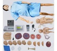 PreAsion Modelo de entrenamiento de simulador de parto, maniquí de nacimiento de 110-240 V, maniquíes avanzados de entrenamiento de parto completo para habilidades de enfermería