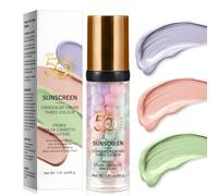 Prebase facial 3 en 1, prebase correctora de color en un solo paso, prebase perfeccionadora de maquillaje, crema aislante con filtro solar SPF 50 y control de, sérum facial hidratante y iluminador