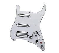 Precableado blanco SSH Hot Rail Pickup Pickguard Set Humbucker Pickup Arnés de cableado de soldadura para guitarra eléctrica Guitarra Precableado Golpeador