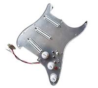 Precableado SSS Guitar Pickguard Multifunción White Pickup Dual Hot Rail Humbucker Pickups Set Guitarra Precableado Golpeador