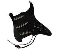 Precableado SSS GuitarPickguard Set 7 Way Dual Hot Rail Mini Humbucker Pickups Para For ST Guitarra Guitarra Precableado Golpeador (Color : 01)