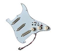 Precableado SSS GuitarPickguard Set 7 Way Dual Hot Rail Mini Humbucker Pickups Para For ST Guitarra Guitarra Precableado Golpeador (Color : 04)