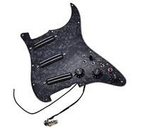Precableado SSS GuitarPickguard Set 7 Way Dual Hot Rail Mini Humbucker Pickups Para For ST Guitarra Guitarra Precableado Golpeador (Color : 02)