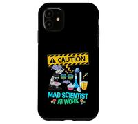Precaución Científico Loco en el Trabajo Funny Science Scientist's Carcasa para iPhone 11