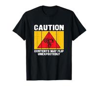 Precaución Contenido Puede Voltear Inesperadamente Un Stunt Nut Wheelman Camiseta