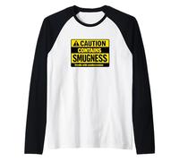 Precaución Contrabando Advertencia Humor sarcástico Camiseta Manga Raglan