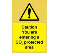 Precaución de que estás entrando en un letrero de área protegida con CO₂ - 200x300mm - A4P