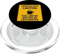 Precaución Este Abogado Puede No Ser Caffeinated Café Amante Diversión PopSockets PopGrip para MagSafe