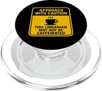 Precaución Este Bibliotecario Puede no ser un Amante del café con cafeína PopSockets PopGrip para MagSafe