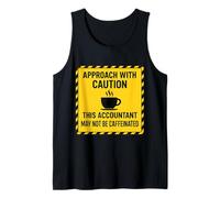 Precaución Este Contador Puede no ser un Amante del café con cafeína Camiseta sin Mangas