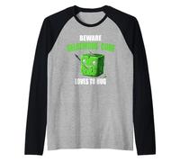 Precaución Gelatinous Cube le Encanta abrazar Camiseta Manga Raglan