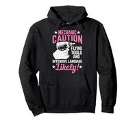Precaución Mecánica Herramientas de Vuelo y lenguaje Ofensivo Probablemente! Sudadera con Capucha