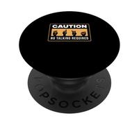 Precaución No se Requiere Hablar Cool Finger Ortografía ASL Profesor PopSockets PopGrip Adhesivo