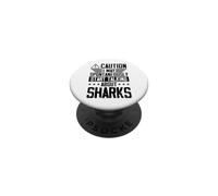 Precaución Puedo Comenzar espontáneamente a Hablar de Tiburones PopSockets PopGrip Adhesivo