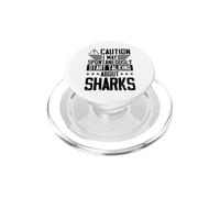 Precaución Puedo Comenzar espontáneamente a Hablar de Tiburones PopSockets PopGrip para MagSafe