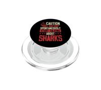 Precaución Puedo Comenzar espontáneamente a Hablar de Tiburones PopSockets PopGrip para MagSafe