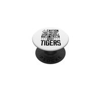 Precaución Puedo Empezar a Hablar espontáneamente de Tigres PopSockets PopGrip Adhesivo