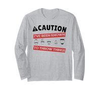 PRECAUCIÓN Que HE Sido SABIDO para Lanzar Cosas Cerámica Meme Manga Larga