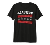 PRECAUCIÓN Que HE Sido SABIDO para Llevar Cosas Cerámica Meme Camiseta Premium