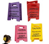 Precaución: Sobreestimulado. No Se Acerque. Clip De 3,94 Pulgadas/10 X 6,3 Cm. Accesorios Para El Peinado. Pinza Para El Cabello. Accesorios Atrevidos Para Compañeros (4 unidades)