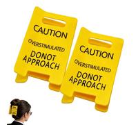 Precaución: Sobreestimulado. No Se Acerque. Clip De 3,94 Pulgadas/10 X 6,3 Cm. Accesorios Para El Peinado. Pinza Para El Cabello. Accesorios Atrevidos Para Compañeros (2 unidades-a#)