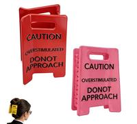 Precaución: Sobreestimulado. No Se Acerque. Clip De 3,94 Pulgadas/10 X 6,3 Cm. Accesorios Para El Peinado. Pinza Para El Cabello. Accesorios Atrevidos Para Compañeros (2 unidades-b#)