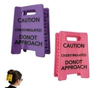 Precaución: Sobreestimulado. No Se Acerque. Clip De 3,94 Pulgadas/10 X 6,3 Cm. Accesorios Para El Peinado. Pinza Para El Cabello. Accesorios Atrevidos Para Compañeros (2 unidades-c#)