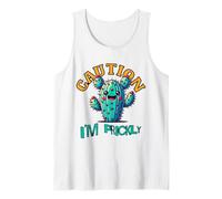 Precaución Soy espinoso, Humorístico Cactus de tuna Camiseta sin Mangas