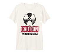 Precaución Soy Radioactivo Concientización sobre el Cáncer y Radioterapia Camiseta Premium