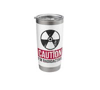 Precaución Soy Radioactivo Concientización sobre el Cáncer y Radioterapia Vaso térmico de acero inoxidable de doble pared