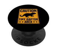 Precaución Tiny Raptor Area Newt PopSockets PopGrip Adhesivo