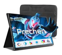 Prechen Monitor portátil pantalla táctil, 14 pulgadas 1920 x 1200 IPS pantalla táctil con funda protectora Monitor de viaje con altavoz, 100% SRGB HDMI USB C CNC Monitores externos para Windows